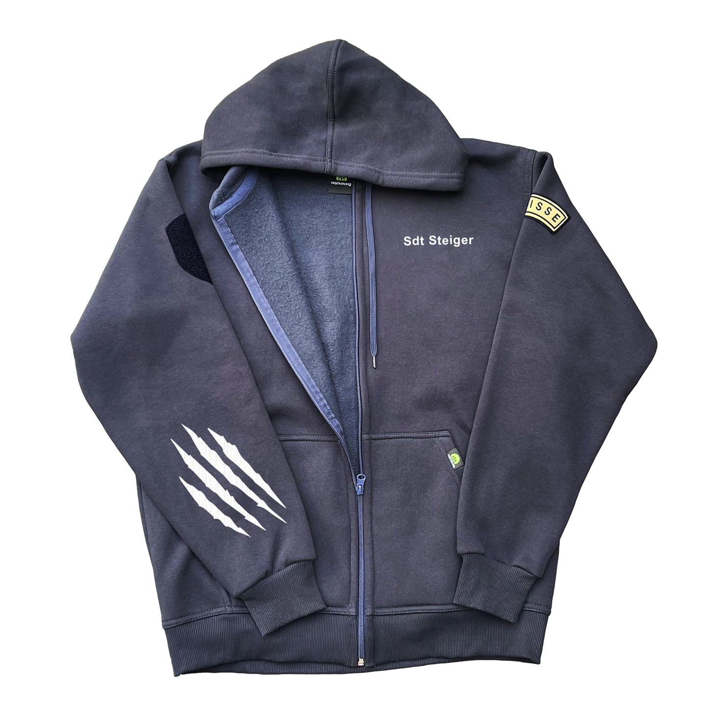 Zugpullover Zip-Hoodie